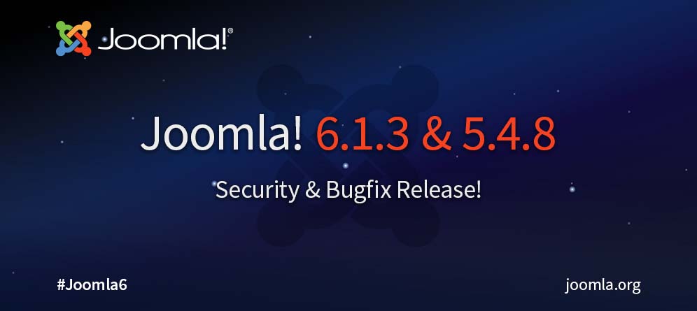 Joomla update 6.1.3 en 5.4.8 Joomla update 6.1.3 5.4.8